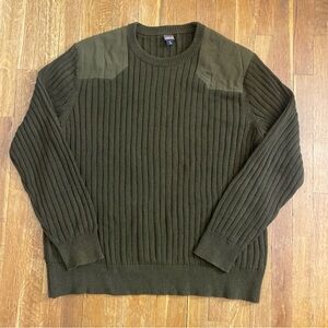 Patagonia Iron Forge Fog Cutter Hemp Knit Pullover Sweater Olive Brown Men’s XL